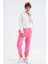 Şeker Pembe Yüksek Bel Rahat Form Basic Jogger Kadın Eşofman Alt - 94624 6