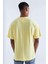 Sarı Baskı Detaylı O Yaka Erkek Oversize T-Shirt - 88094 6