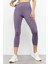 Eflatun Yüksek Bel Slim Fit Dar Paça Kadın Kapri Tayt - 93097 3