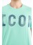 Su Yeşili Yazı Baskı Detaylı O Yaka Standart Kalıp Erkek T-Shirt - 88187 3