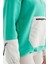 Deniz Yeşili Etek Ucu Büzgülü Yarım Fermuarlı Oversize Kadın Polar Sweatshirt - 97238 7