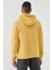Hardal Geometrik Baskılı Standart Kalıp Kapüşonlu Erkek Sweatshirt - 87870 5