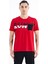 Kırmızı Ön Cep Detaylı Baskılı Standart Kalıp Erkek T-shirt - 88200 1