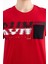 Kırmızı Ön Cep Detaylı Baskılı Standart Kalıp Erkek T-shirt - 88200 3