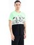 Neon Yeşil Renk Geçişli Baskı Detaylı O Yaka Standart Kalıp Erkek T-Shirt - 88177 4