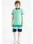 Su Yeşili Baskı Detaylı Standart Kalıp Polo Yaka Erkek Çocuk T-Shirt - 11140 6