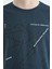 Orman Yeşili Minimal Yazı Baskılı Standart Kalıp O Yaka Erkek Çocuk T-Shirt - 11132 3