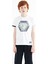 Beyaz Kol Ucu Renkli Detaylı Baskılı Standart Kalıp Erkek Çocuk T-Shirt - 11156 1