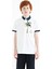 Beyaz Baskılı Cep Detaylı Standart Kalıp Polo Yaka Erkek Çocuk T-Shirt - 11144 1