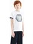 Beyaz Kol Ucu Renkli Detaylı Baskılı Standart Kalıp Erkek Çocuk T-Shirt - 11156 6