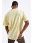 Sarı Air Baskılı O Yaka Erkek Oversize T-Shirt - 88097 8