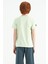 Açık Yeşil Ön Baskı Detaylı O Yaka Standart Kalıp Erkek Çocuk T-Shirt - 11099 7