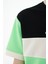 Neon Yeşil Renk Geçişli Nakışlı Oversize Erkek Çocuk T-Shirt - 11159 4