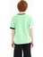 Neon Yeşil Renk Geçişli Nakışlı Oversize Erkek Çocuk T-Shirt - 11159 8