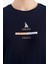 Lacivert Baskılı O Yaka Standart Kalıp Erkek T-shirt - 88212 3
