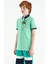 Su Yeşili Baskılı Cep Detaylı Standart Kalıp Polo Yaka Erkek Çocuk T-Shirt - 11144 2