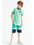 Su Yeşili Baskılı Cep Detaylı Standart Kalıp Polo Yaka Erkek Çocuk T-Shirt - 11144 5