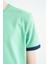 Su Yeşili Baskılı Standart Kalıp O Yaka Erkek Çocuk T-Shirt - 11097 4
