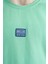 Su Yeşili Baskılı Standart Kalıp O Yaka Erkek Çocuk T-Shirt - 11097 6