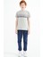 Gri Melanj Yazı Baskılı O Yaka Standart Kalıp Erkek Çocuk T-Shirt - 11149 2