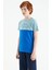 Saks Yazı Baskılı Renk Bloklu Standart Kalıp O Yaka Erkek Çocuk T-Shirt - 11134 5