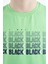 Neon Yeşil Yazı Baskılı O Yaka Standart Kalıp Erkek Çocuk T-Shirt - 11149 4