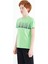 Neon Yeşil Yazı Baskılı O Yaka Standart Kalıp Erkek Çocuk T-Shirt - 11149 5