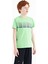 Neon Yeşil Yazı Baskılı O Yaka Standart Kalıp Erkek Çocuk T-Shirt - 11149 7