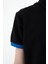 Siyah Ön Cep Detaylı Baskılı Standart Kalıp Polo Yaka Erkek Çocuk T-Shirt - 11102 5