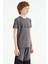 Koyu Gri Yazı Baskılı O Yaka Standart Kalıp Erkek Çocuk T-Shirt - 11149 3
