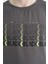 Koyu Gri Yazı Baskılı O Yaka Standart Kalıp Erkek Çocuk T-Shirt - 11149 5