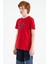 Kırmızı Nakış İşleme Detaylı O Yaka Standart Kalıp Erkek Çocuk T-Shirt - 11115 4