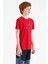 Kırmızı Nakış İşleme Detaylı O Yaka Standart Kalıp Erkek Çocuk T-Shirt - 11115 5