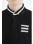 Siyah Yakası Renk Bloklu Baskı Detaylı Standart Kalıp Erkek Çocuk T-Shirt - 11111 3