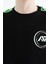 Siyah Omuz Baskı Detaylı Standart Kalıp O Yaka Erkek Çocuk T-Shirt - 11121 5