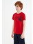 Kırmızı Baskı Detaylı Standart Kalıp O Yaka Erkek Çocuk T-Shirt - 11133 6
