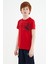 Kırmızı Baskı Detaylı Standart Kalıp O Yaka Erkek Çocuk T-Shirt - 11133 7
