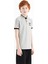 Gri Melanj Yakası Renk Bloklu Baskı Detaylı Standart Kalıp Erkek Çocuk T-Shirt - 11111 6
