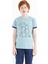 Açık Mavi Minimal Yazı Baskılı Standart Kalıp O Yaka Erkek Çocuk T-Shirt - 11132 1