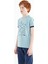 Açık Mavi Minimal Yazı Baskılı Standart Kalıp O Yaka Erkek Çocuk T-Shirt - 11132 4