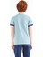 Açık Mavi Minimal Yazı Baskılı Standart Kalıp O Yaka Erkek Çocuk T-Shirt - 11132 7