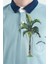 Açık Mavi Baskılı Cep Detaylı Standart Kalıp Polo Yaka Erkek Çocuk T-Shirt - 11144 3