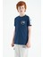 İndigo Omuz Baskı Detaylı Standart Kalıp O Yaka Erkek Çocuk T-Shirt - 11121 4