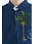 İndigo Baskılı Cep Detaylı Standart Kalıp Polo Yaka Erkek Çocuk T-Shirt - 11144 3