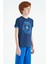 İndigo Kol Ucu Renkli Detaylı Baskılı Standart Kalıp Erkek Çocuk T-Shirt - 11156 3