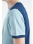 Açık Mavi Baskı Detaylı O Yaka Standart Kalıp Erkek Çocuk T-Shirt - 11157 6