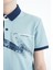 Açık Mavi Baskı Detaylı Standart Kalıp Polo Yaka Erkek Çocuk T-Shirt - 11154 7