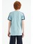 Açık Mavi Omuz Baskı Detaylı Standart Kalıp O Yaka Erkek Çocuk T-Shirt - 11121 7