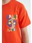 Tommy Life Oranj Ön Arka Çok Renkli Baskılı Oversize Kısa Kollu Kız Çocuk T-Shirt - 75117 5