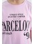 Pembe O Yaka Yazı Baskılı Düşük Omuz Oversize Kız Çocuk T-Shirt - 75115 3